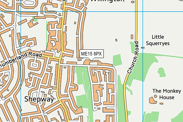 ME15 8PX map - OS VectorMap District (Ordnance Survey) ME15 8PX map - OS VectorMap District (Ordnance Survey)