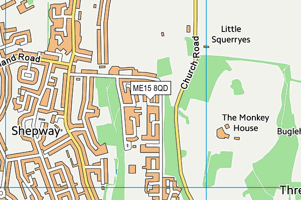 ME15 8QD map - OS VectorMap District (Ordnance Survey) ME15 8QD map - OS VectorMap District (Ordnance Survey)