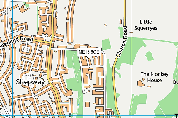 ME15 8QE map - OS VectorMap District (Ordnance Survey) ME15 8QE map - OS VectorMap District (Ordnance Survey)