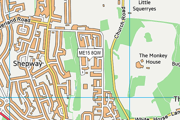 ME15 8QW map - OS VectorMap District (Ordnance Survey) ME15 8QW map - OS VectorMap District (Ordnance Survey)