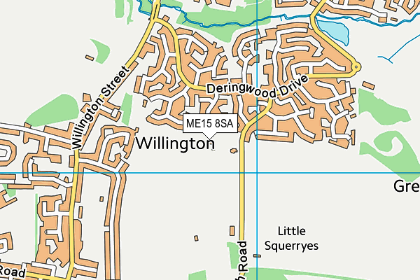 ME15 8SA map - OS VectorMap District (Ordnance Survey)