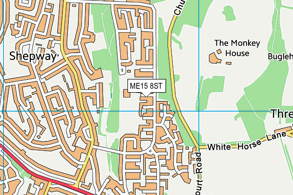 ME15 8ST map - OS VectorMap District (Ordnance Survey) ME15 8ST map - OS VectorMap District (Ordnance Survey)