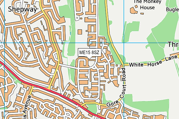 ME15 8SZ map - OS VectorMap District (Ordnance Survey) ME15 8SZ map - OS VectorMap District (Ordnance Survey)