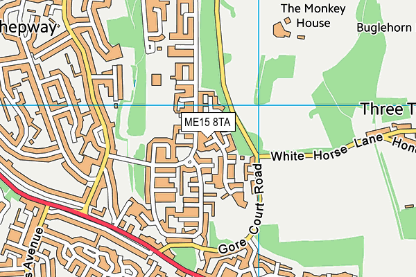 ME15 8TA map - OS VectorMap District (Ordnance Survey)