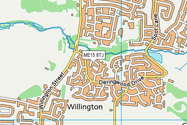 ME15 8TJ map - OS VectorMap District (Ordnance Survey) ME15 8TJ map - OS VectorMap District (Ordnance Survey)