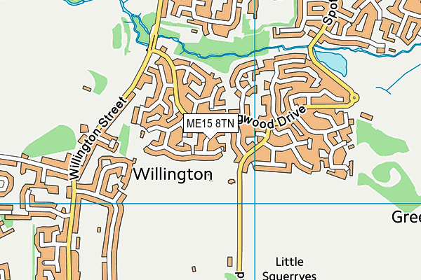 ME15 8TN map - OS VectorMap District (Ordnance Survey) ME15 8TN map - OS VectorMap District (Ordnance Survey)