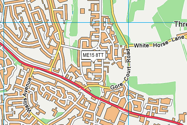 ME15 8TT map - OS VectorMap District (Ordnance Survey) ME15 8TT map - OS VectorMap District (Ordnance Survey)