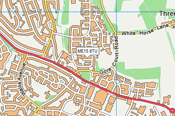 ME15 8TU map - OS VectorMap District (Ordnance Survey) ME15 8TU map - OS VectorMap District (Ordnance Survey)