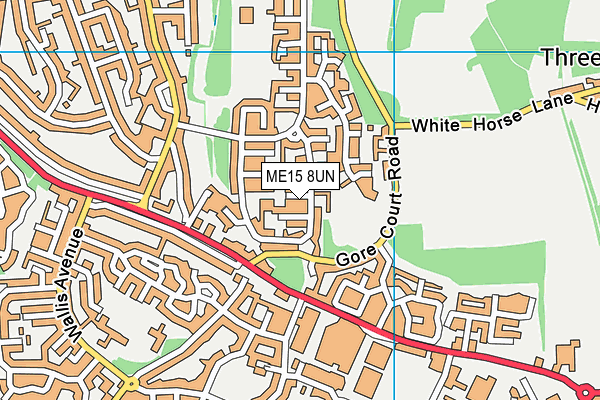 ME15 8UN map - OS VectorMap District (Ordnance Survey) ME15 8UN map - OS VectorMap District (Ordnance Survey)