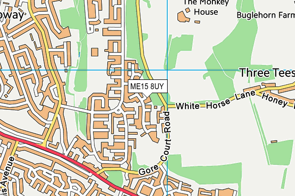 ME15 8UY map - OS VectorMap District (Ordnance Survey) ME15 8UY map - OS VectorMap District (Ordnance Survey)