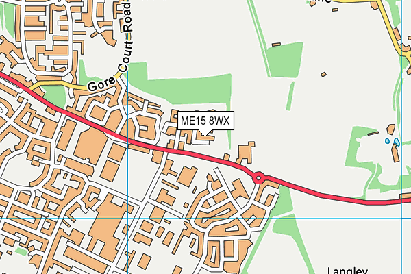 ME15 8WX map - OS VectorMap District (Ordnance Survey) ME15 8WX map - OS VectorMap District (Ordnance Survey)