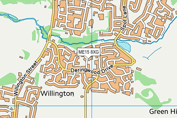 ME15 8XG map - OS VectorMap District (Ordnance Survey) ME15 8XG map - OS VectorMap District (Ordnance Survey)