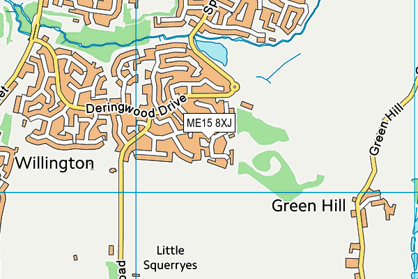 ME15 8XJ map - OS VectorMap District (Ordnance Survey)