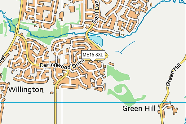 ME15 8XL map - OS VectorMap District (Ordnance Survey) ME15 8XL map - OS VectorMap District (Ordnance Survey)