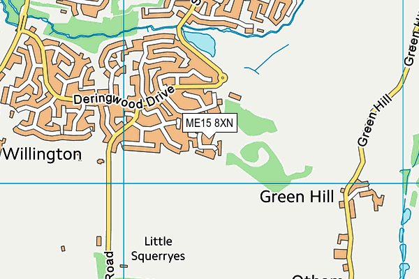 ME15 8XN map - OS VectorMap District (Ordnance Survey) ME15 8XN map - OS VectorMap District (Ordnance Survey)