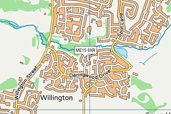 ME15 8XR map - OS VectorMap District (Ordnance Survey) ME15 8XR map - OS VectorMap District (Ordnance Survey)