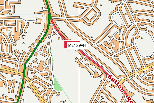 ME15 9AH map - OS VectorMap District (Ordnance Survey) ME15 9AH map - OS VectorMap District (Ordnance Survey)