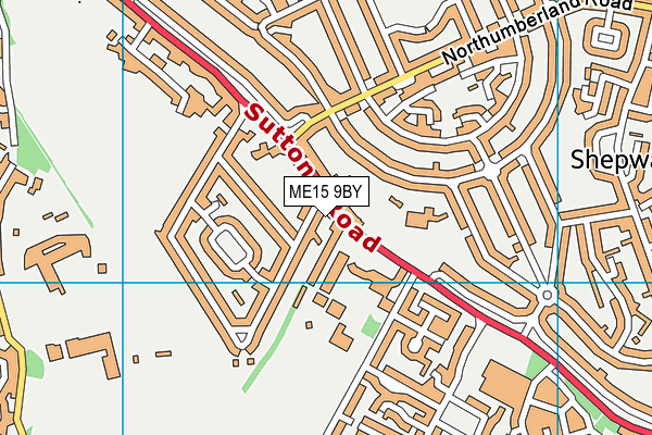 ME15 9BY map - OS VectorMap District (Ordnance Survey) ME15 9BY map - OS VectorMap District (Ordnance Survey)