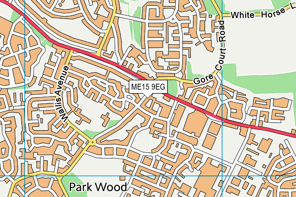 ME15 9EG map - OS VectorMap District (Ordnance Survey) ME15 9EG map - OS VectorMap District (Ordnance Survey)