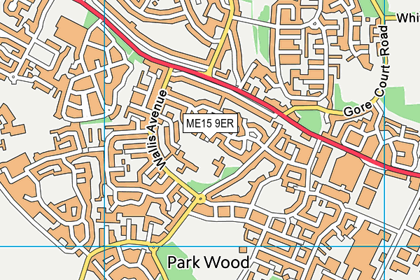 ME15 9ER map - OS VectorMap District (Ordnance Survey) ME15 9ER map - OS VectorMap District (Ordnance Survey)