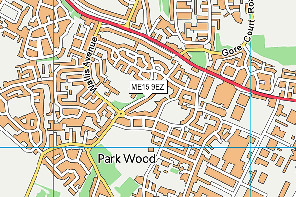ME15 9EZ map - OS VectorMap District (Ordnance Survey)