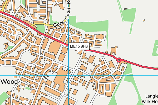 ME15 9FB map - OS VectorMap District (Ordnance Survey)
