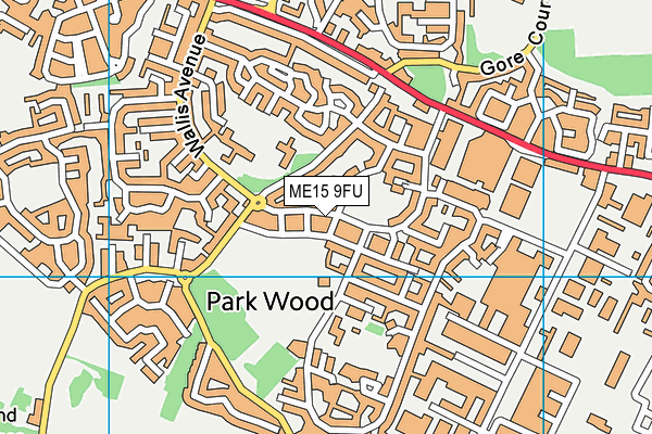 ME15 9FU map - OS VectorMap District (Ordnance Survey) ME15 9FU map - OS VectorMap District (Ordnance Survey)