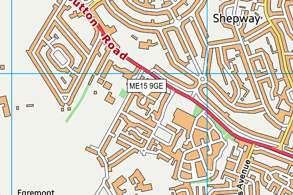 ME15 9GE map - OS VectorMap District (Ordnance Survey) ME15 9GE map - OS VectorMap District (Ordnance Survey)