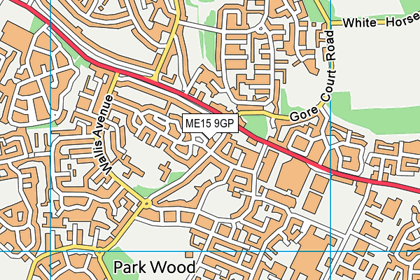 ME15 9GP map - OS VectorMap District (Ordnance Survey) ME15 9GP map - OS VectorMap District (Ordnance Survey)