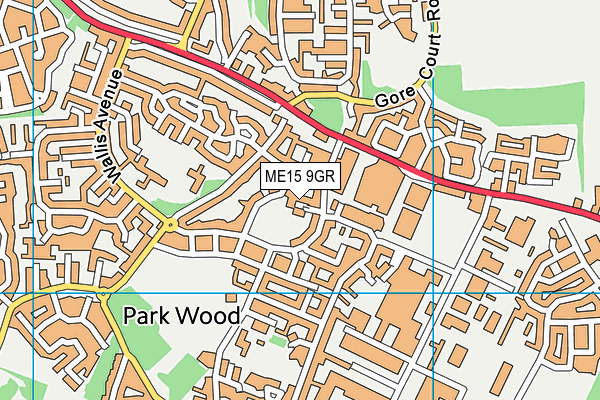 ME15 9GR map - OS VectorMap District (Ordnance Survey) ME15 9GR map - OS VectorMap District (Ordnance Survey)