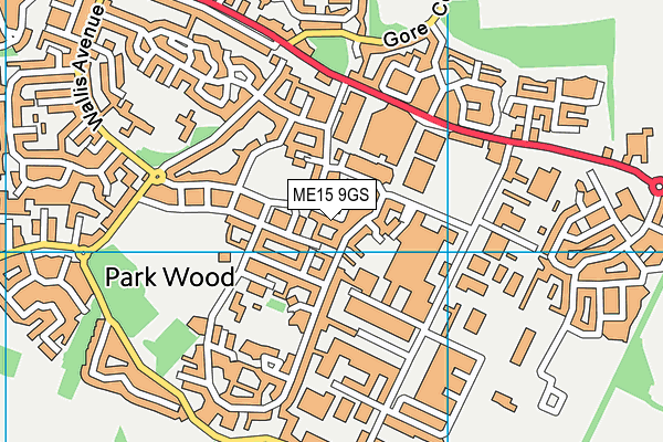 ME15 9GS map - OS VectorMap District (Ordnance Survey) ME15 9GS map - OS VectorMap District (Ordnance Survey)