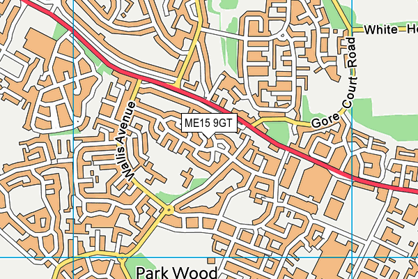 ME15 9GT map - OS VectorMap District (Ordnance Survey) ME15 9GT map - OS VectorMap District (Ordnance Survey)