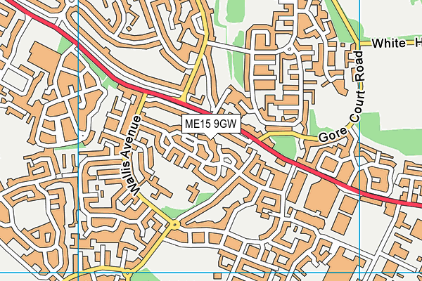 ME15 9GW map - OS VectorMap District (Ordnance Survey) ME15 9GW map - OS VectorMap District (Ordnance Survey)
