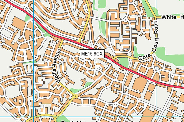 ME15 9GX map - OS VectorMap District (Ordnance Survey)