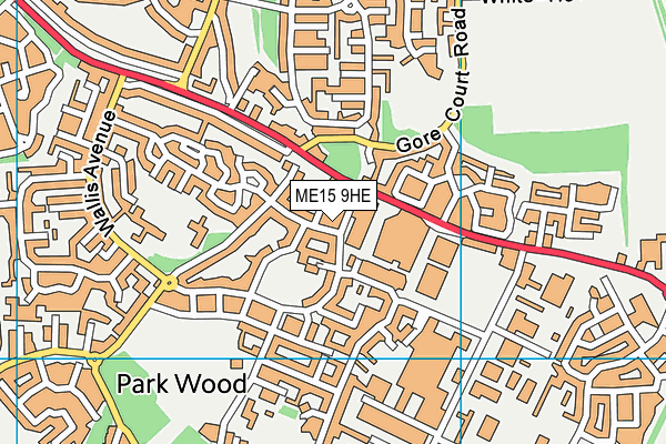 ME15 9HE map - OS VectorMap District (Ordnance Survey) ME15 9HE map - OS VectorMap District (Ordnance Survey)