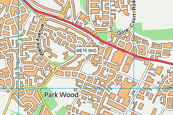 ME15 9HG map - OS VectorMap District (Ordnance Survey) ME15 9HG map - OS VectorMap District (Ordnance Survey)