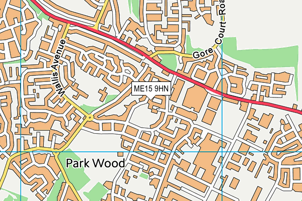 ME15 9HN map - OS VectorMap District (Ordnance Survey)