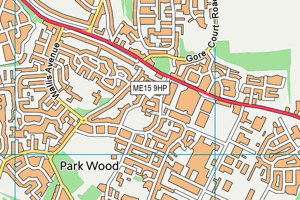 ME15 9HP map - OS VectorMap District (Ordnance Survey)