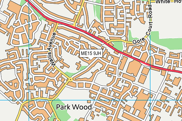 ME15 9JH map - OS VectorMap District (Ordnance Survey) ME15 9JH map - OS VectorMap District (Ordnance Survey)
