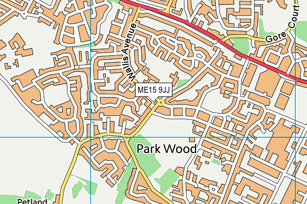 ME15 9JJ map - OS VectorMap District (Ordnance Survey)