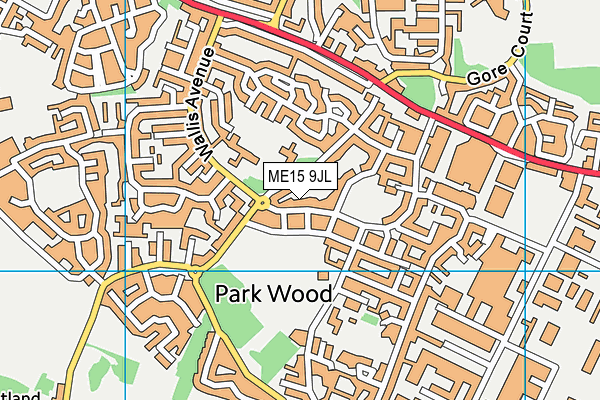 ME15 9JL map - OS VectorMap District (Ordnance Survey) ME15 9JL map - OS VectorMap District (Ordnance Survey)