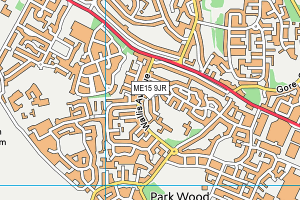 ME15 9JR map - OS VectorMap District (Ordnance Survey) ME15 9JR map - OS VectorMap District (Ordnance Survey)
