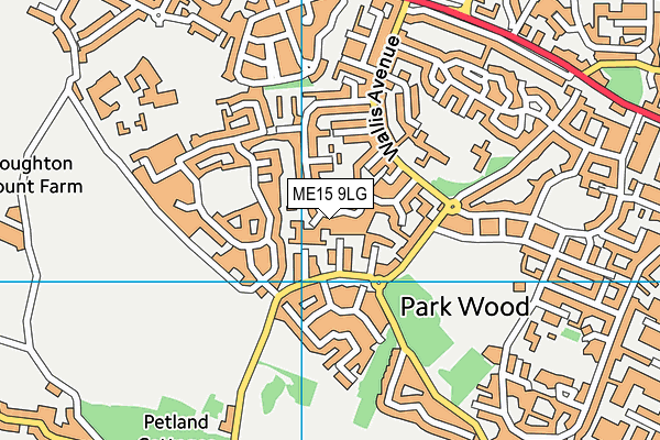 ME15 9LG map - OS VectorMap District (Ordnance Survey) ME15 9LG map - OS VectorMap District (Ordnance Survey)