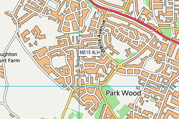ME15 9LH map - OS VectorMap District (Ordnance Survey) ME15 9LH map - OS VectorMap District (Ordnance Survey)