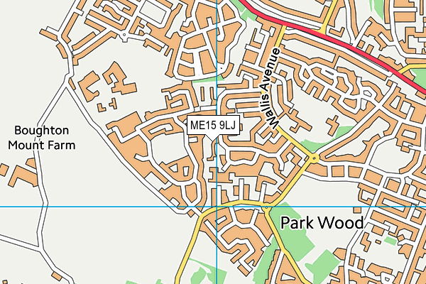 ME15 9LJ map - OS VectorMap District (Ordnance Survey) ME15 9LJ map - OS VectorMap District (Ordnance Survey)