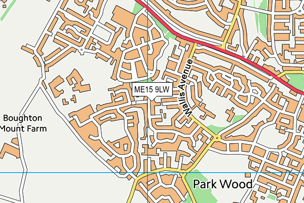 ME15 9LW map - OS VectorMap District (Ordnance Survey)