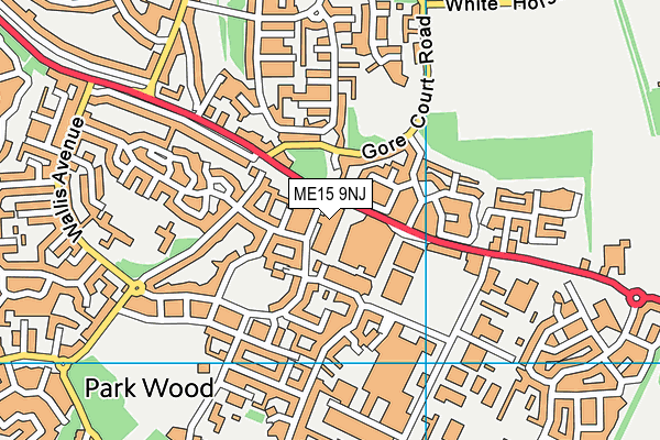ME15 9NJ map - OS VectorMap District (Ordnance Survey) ME15 9NJ map - OS VectorMap District (Ordnance Survey)