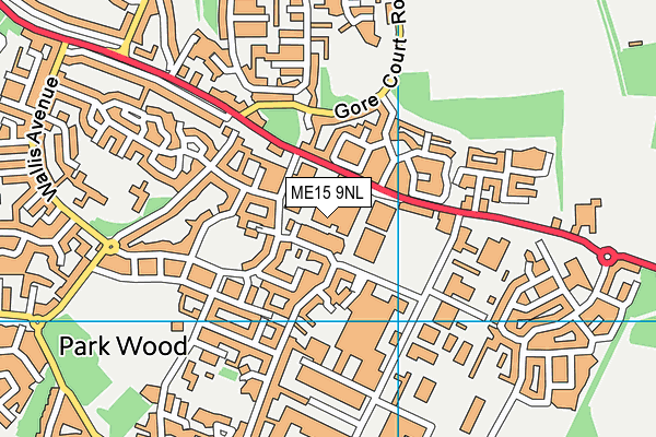 ME15 9NL map - OS VectorMap District (Ordnance Survey)