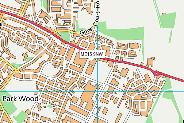 ME15 9NW map - OS VectorMap District (Ordnance Survey) ME15 9NW map - OS VectorMap District (Ordnance Survey)