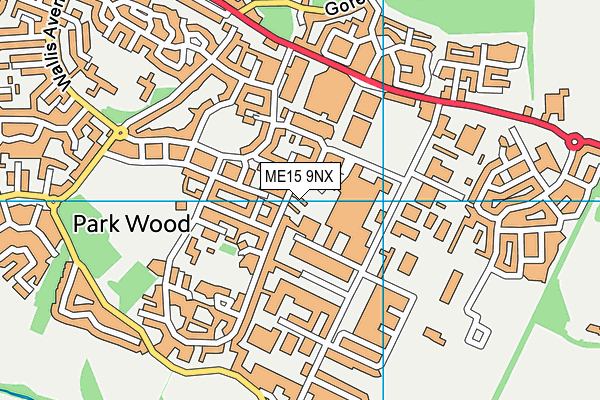 ME15 9NX map - OS VectorMap District (Ordnance Survey) ME15 9NX map - OS VectorMap District (Ordnance Survey)